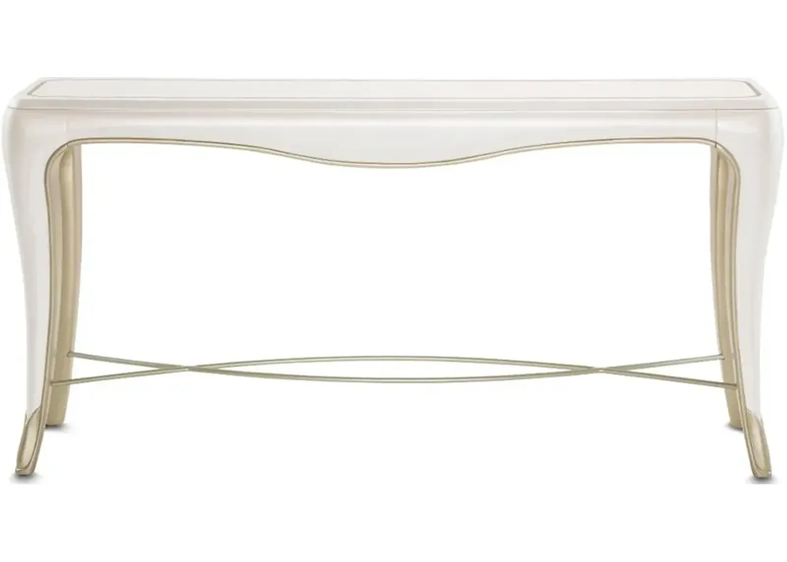 London Place Pearl White Sofa Table