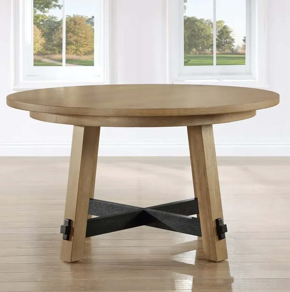 Aubrey Driftwood Round Dining Table