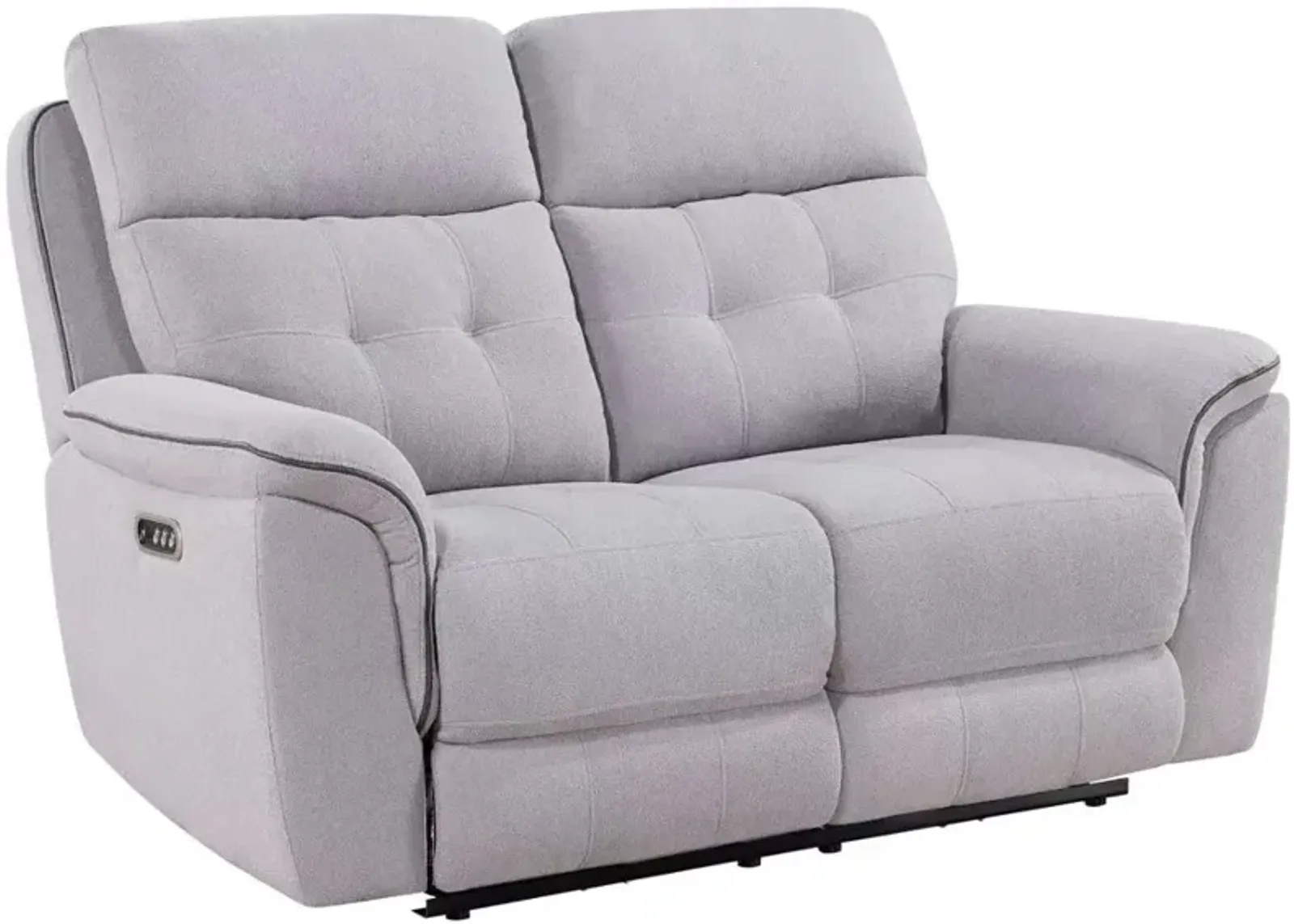 Spencer Seeley Gray Power Reclining Loveseat with Power Headrest...