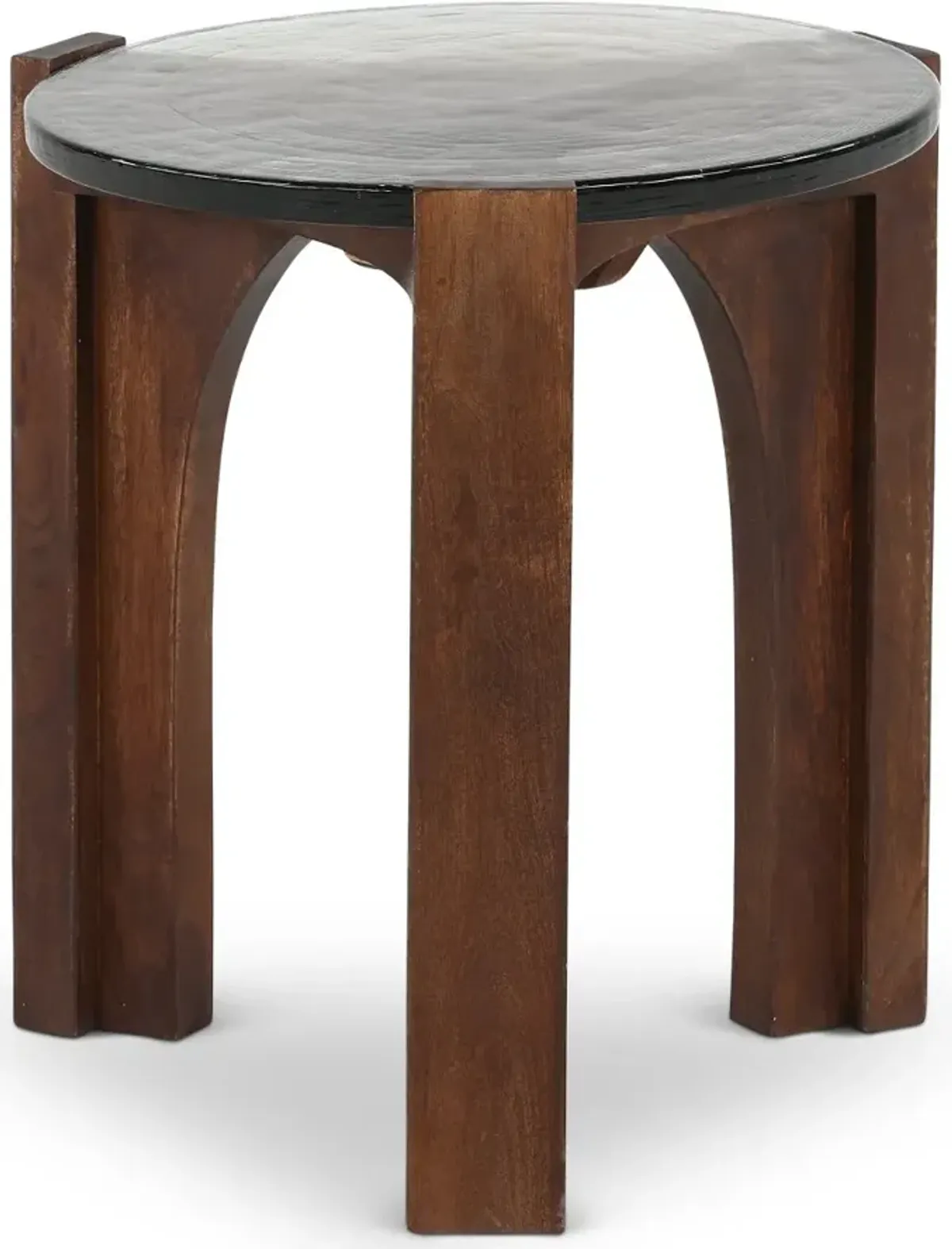 Leryn Brown and Glass End Table