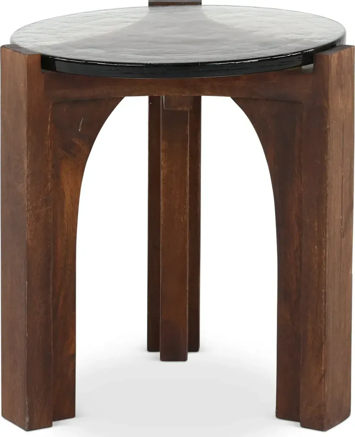 Leryn Brown and Glass End Table