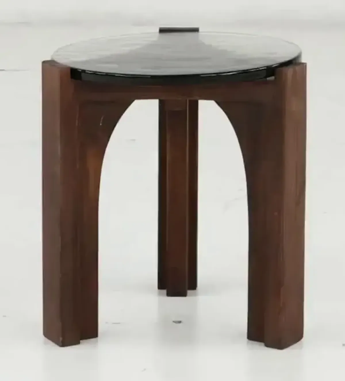 Leryn Brown and Glass End Table