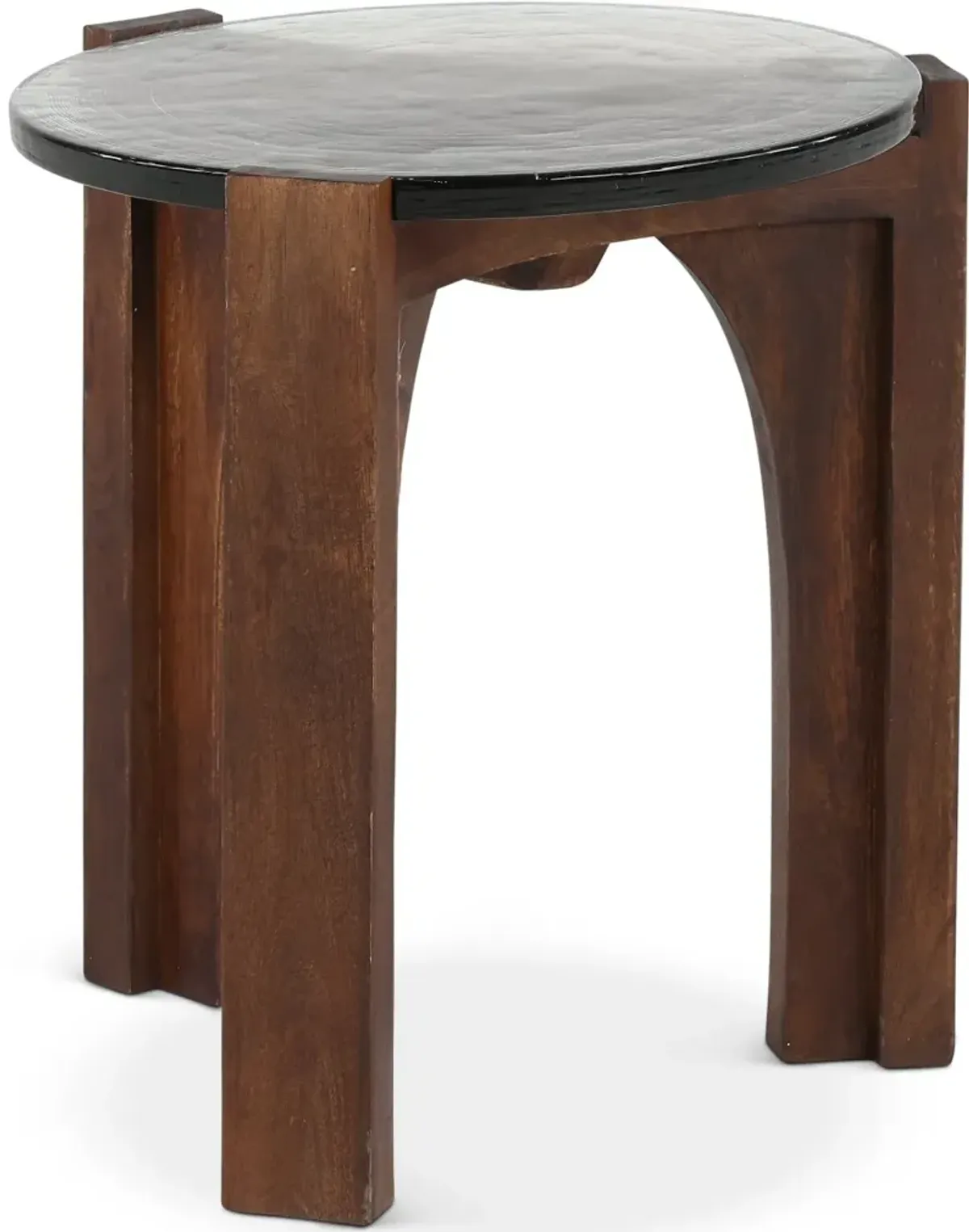 Leryn Brown and Glass End Table