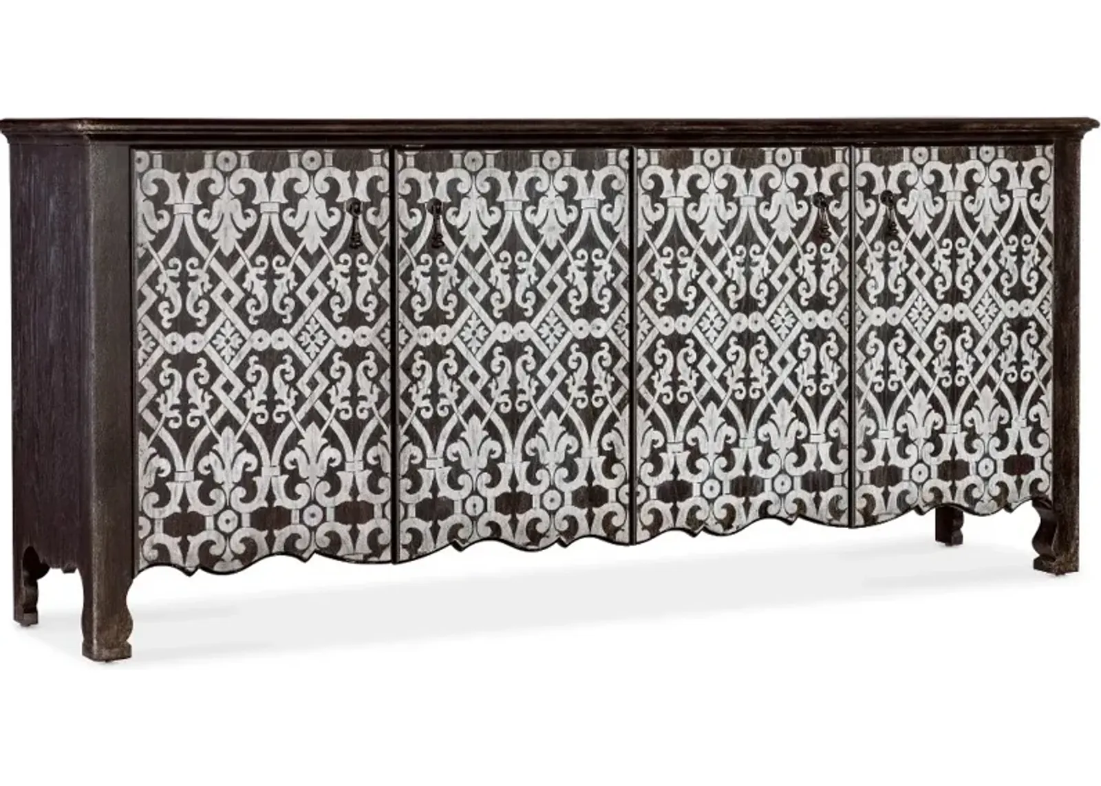 Americana Black and White Credenza