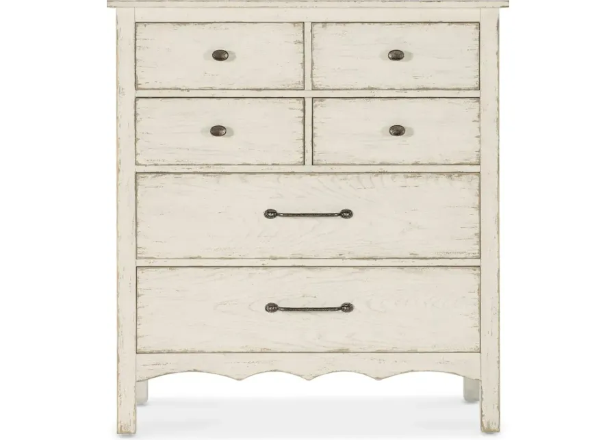 Americana Cream White Chest of Drawers