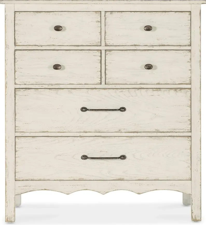 Americana Cream White Chest of Drawers