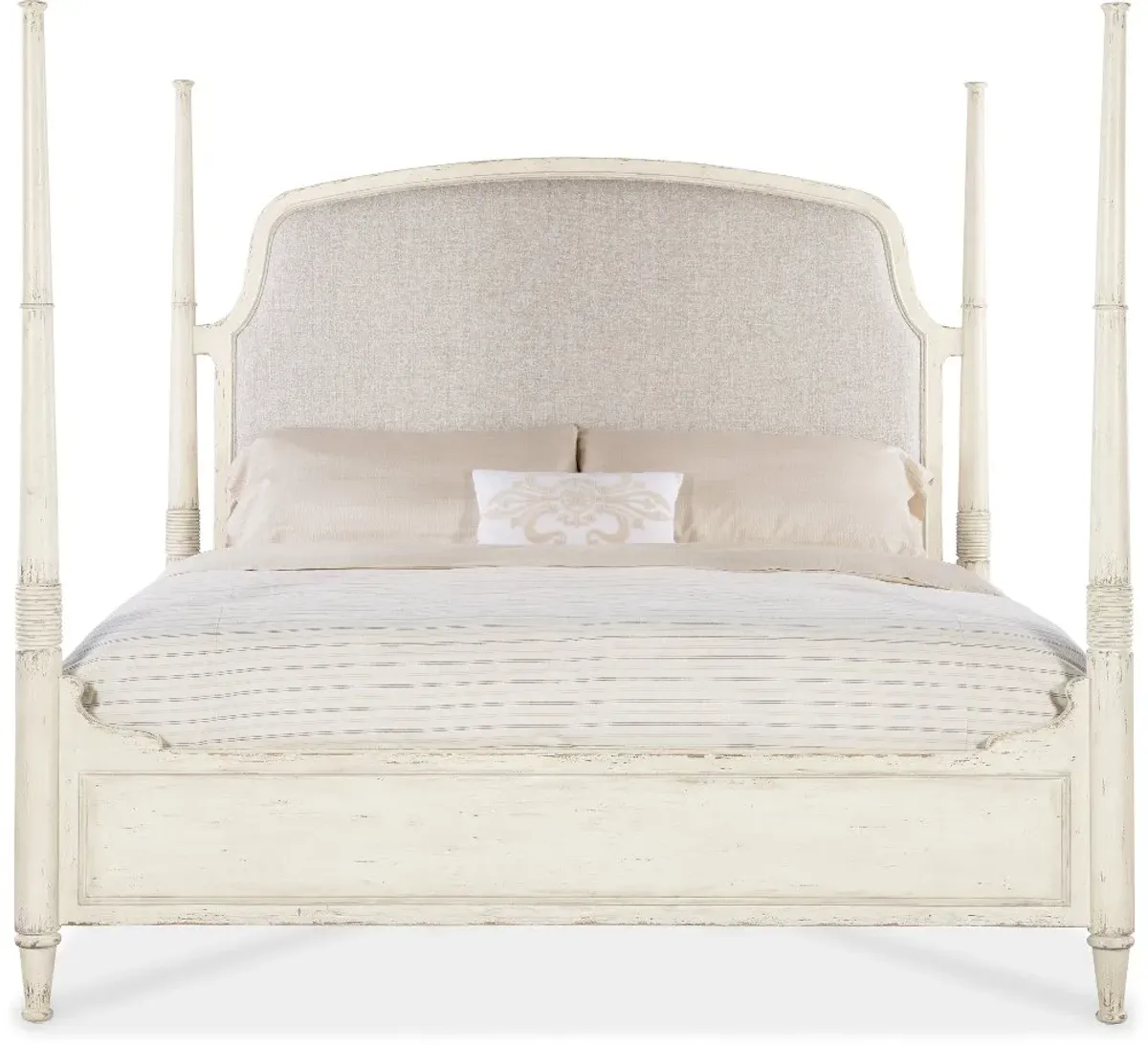 Americana Cream White Queen Poster Bed