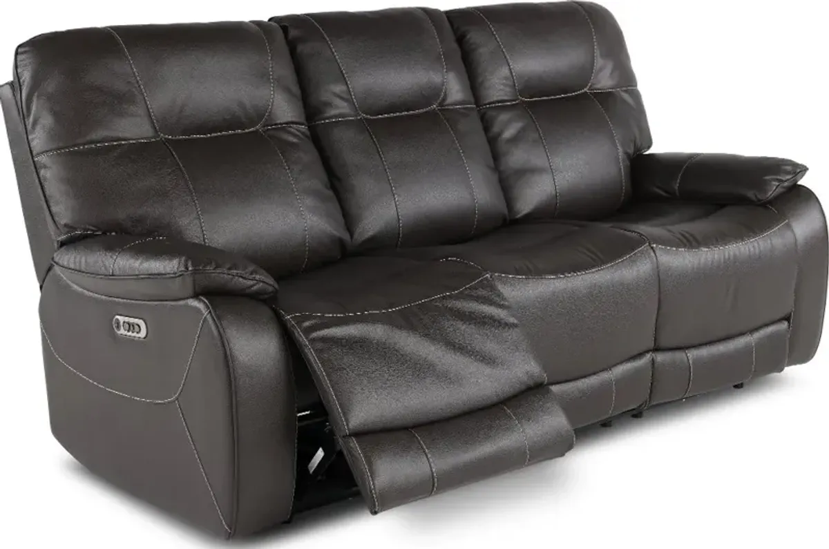Axel Ozone Black Power Reclining Sofa