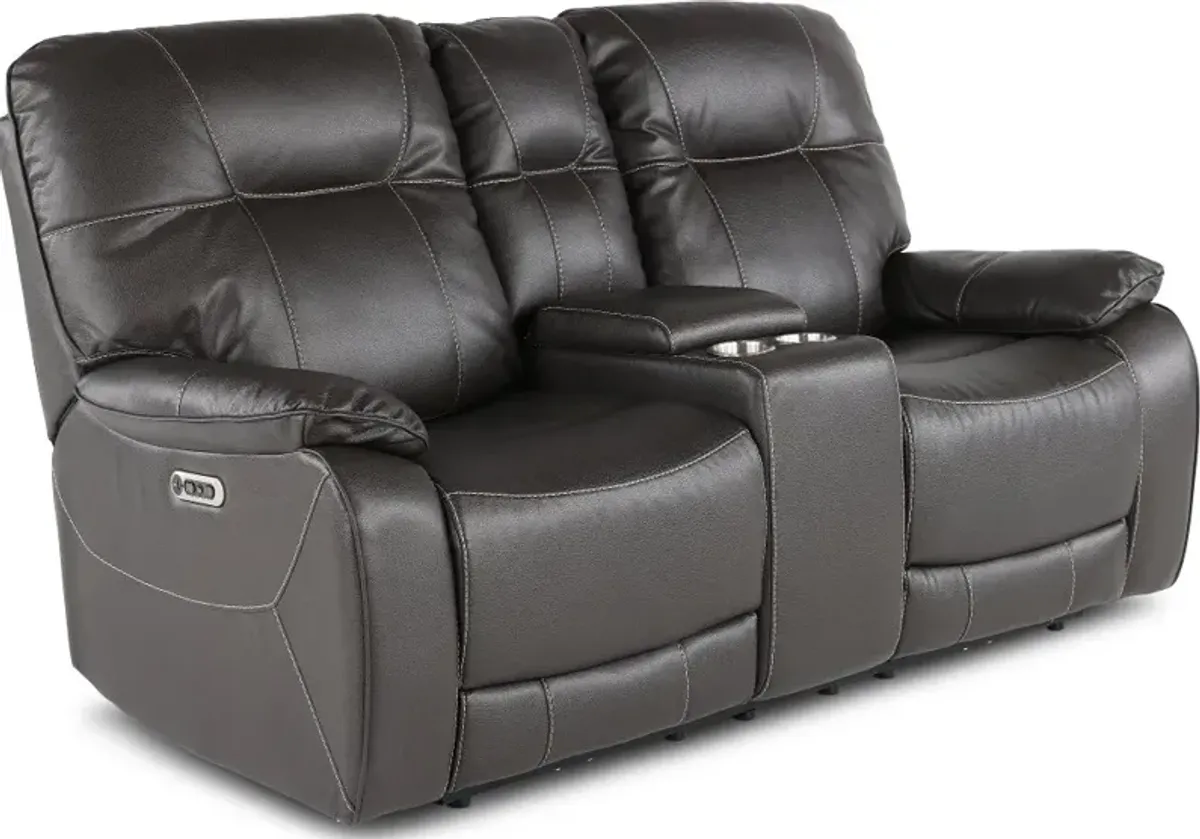 Axel Ozone Power Reclining Console Loveseat