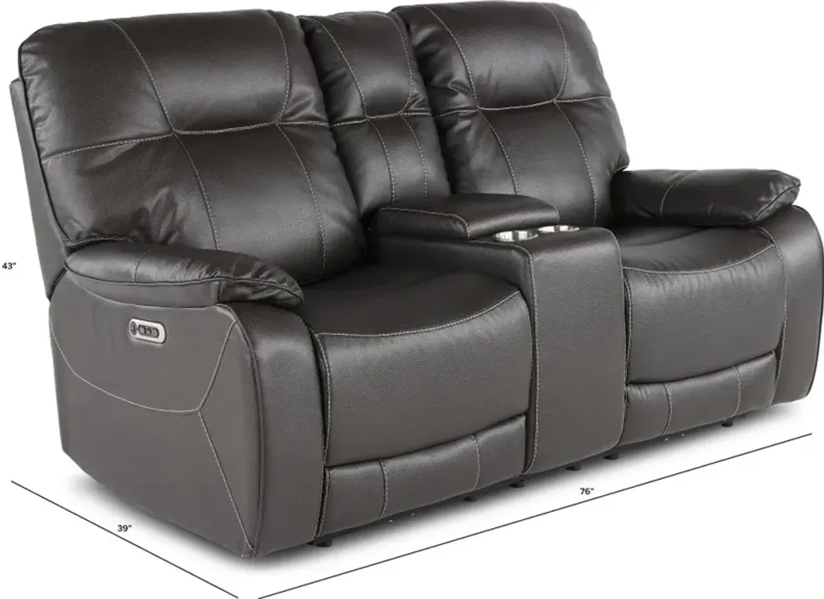 Axel Ozone Power Reclining Console Loveseat