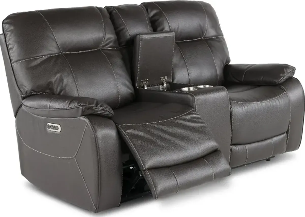 Axel Ozone Power Reclining Console Loveseat