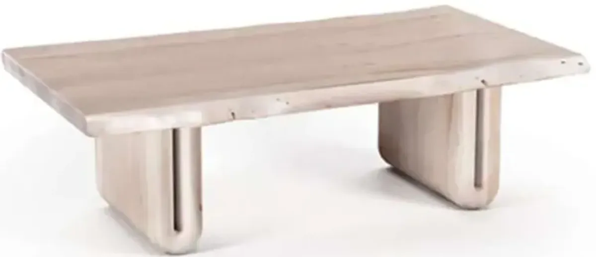 Nadia Bleached Whitewash Coffee Table