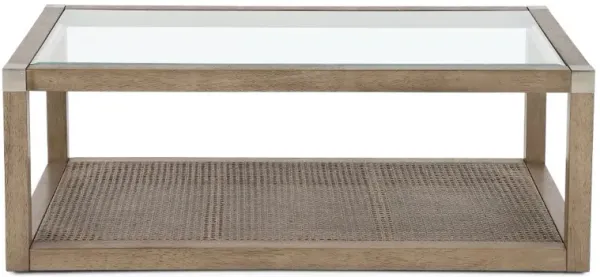 Calum Glass and Cane Coffee Table