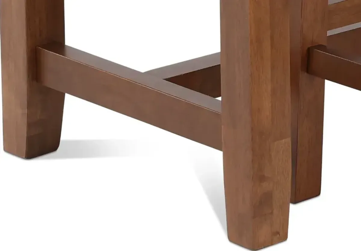 Uptown Walnut Sofa Table and Stool Set