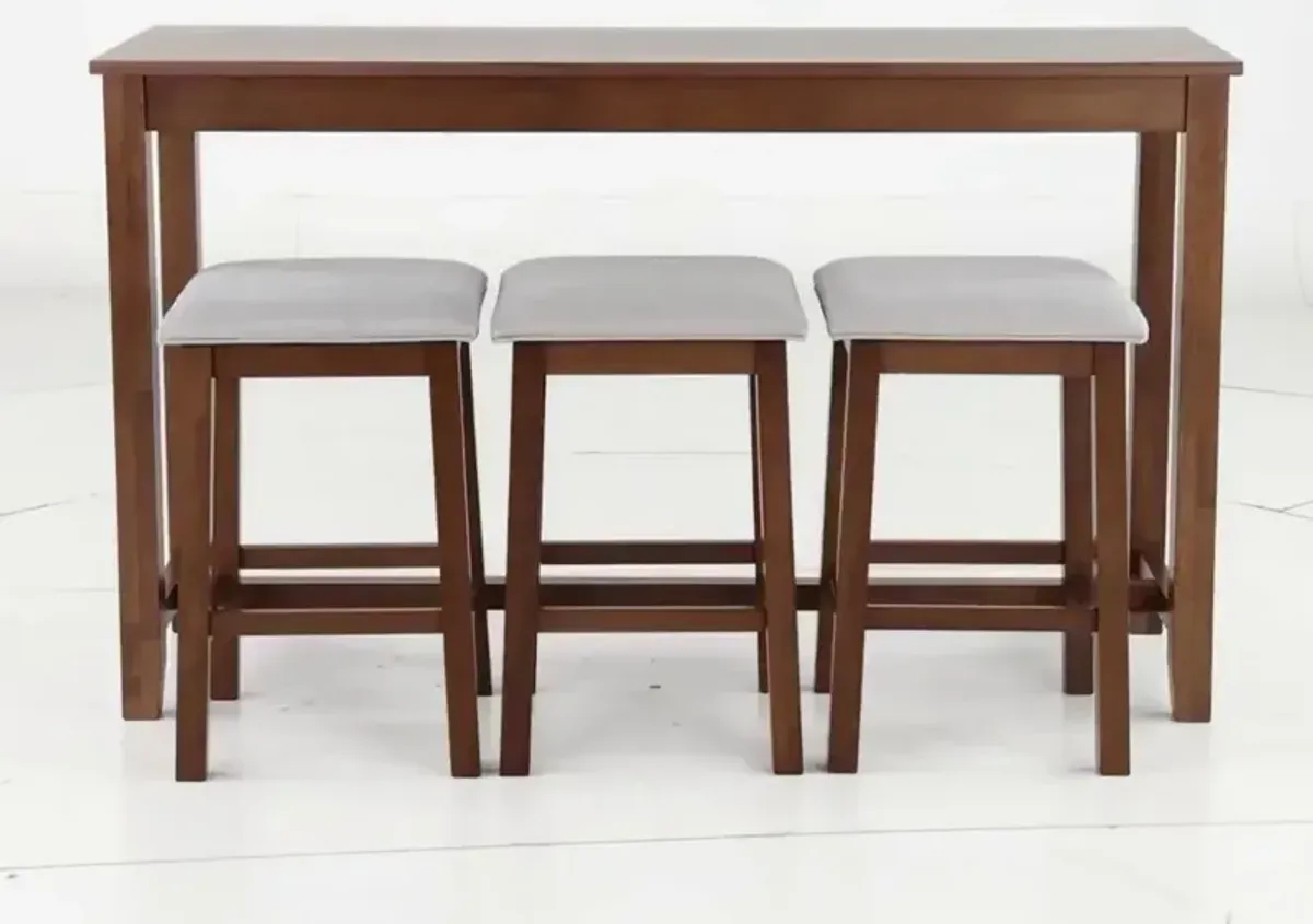 Uptown Walnut Sofa Table and Stool Set