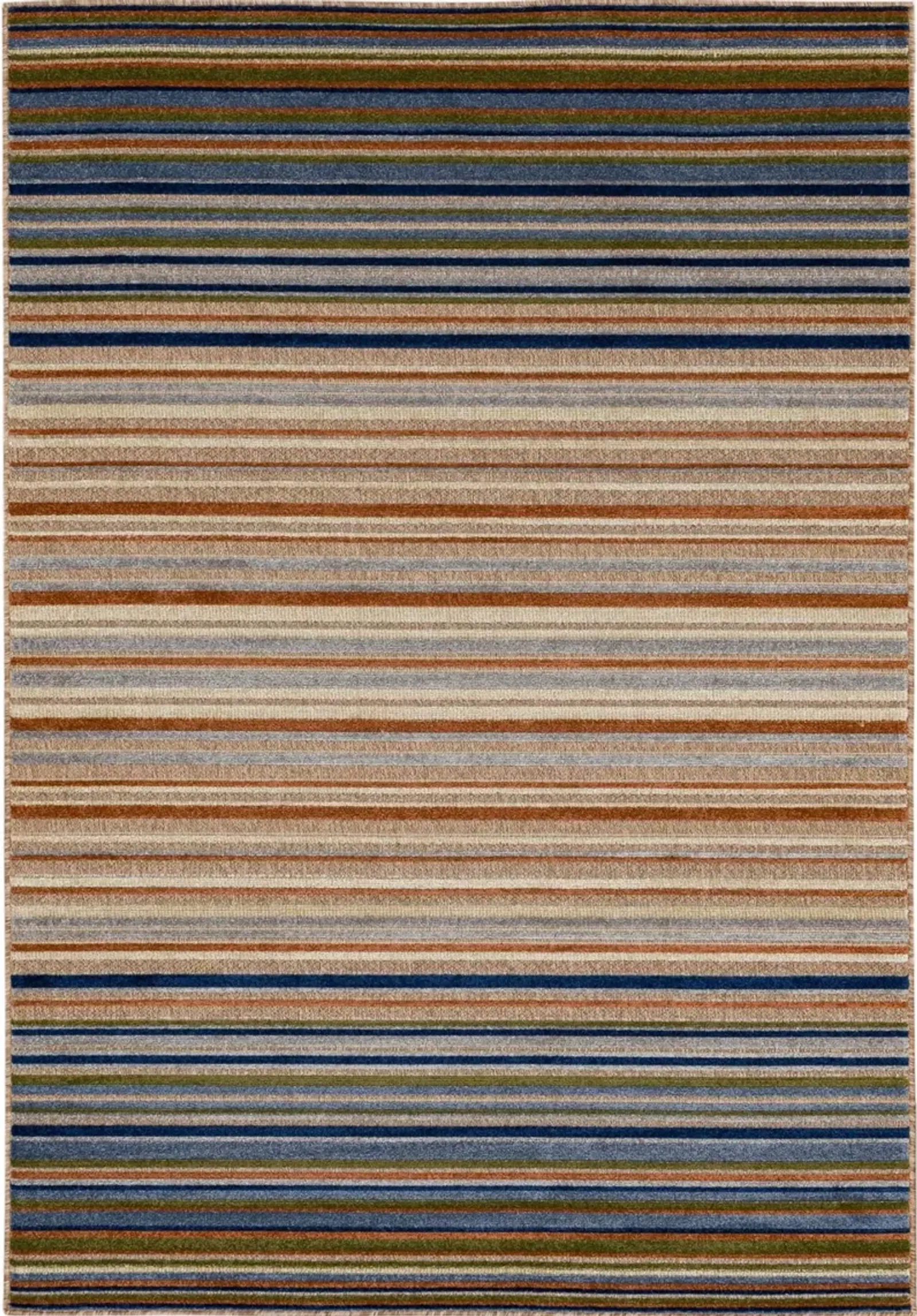 Cabana 9 x 12 Seaside Multicolor Indoor-Outdoor Patio Rug