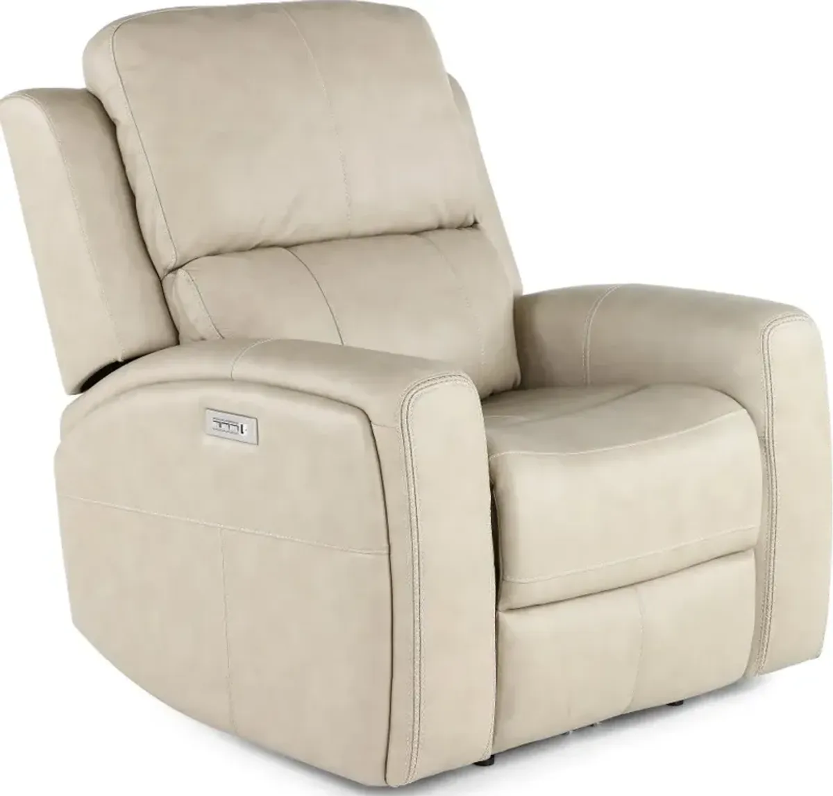 Linden Beige Power Recliner with Power Headrest