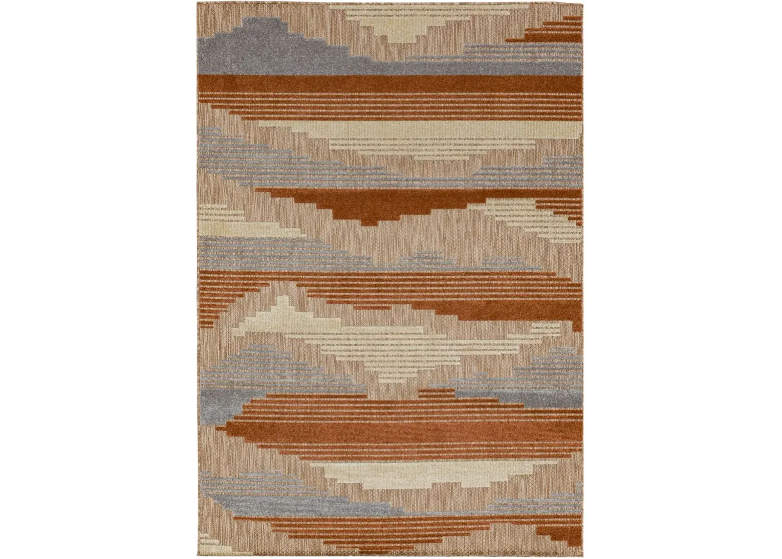 Cabana 6 x 9 Fernandina Multicolor Indoor-Outdoor Patio Rug