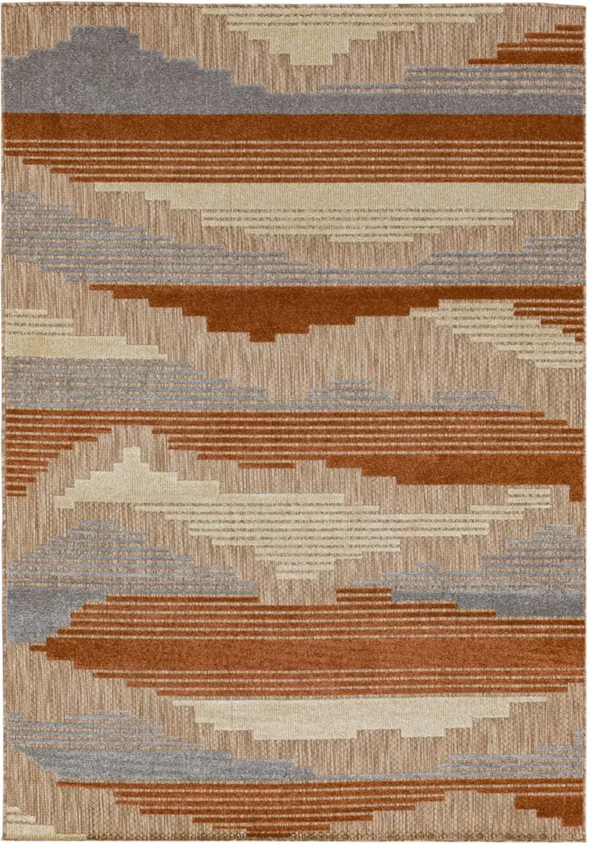 Cabana 6 x 9 Fernandina Multicolor Indoor-Outdoor Patio Rug