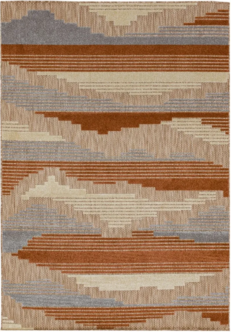 Cabana 9 x 12 Fernandina Multicolor Indoor-Outdoor Patio Rug