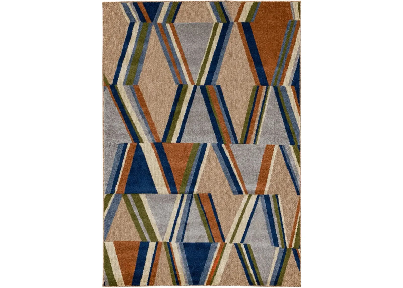 Cabana 6 x 9 Abstract Beach Multicolor Indoor-Outdoor Patio Rug