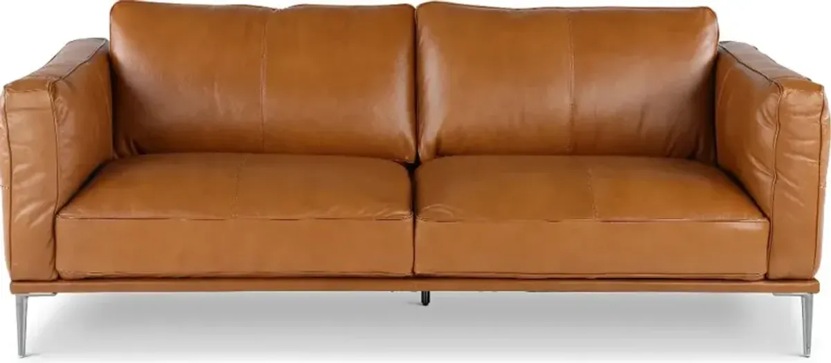 Oasis Tan Leather Sofa