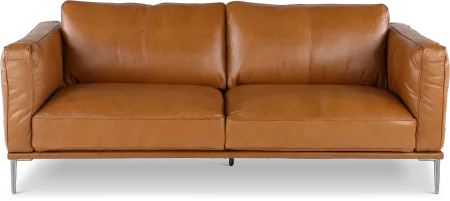 Newport Tan Leather Sofa