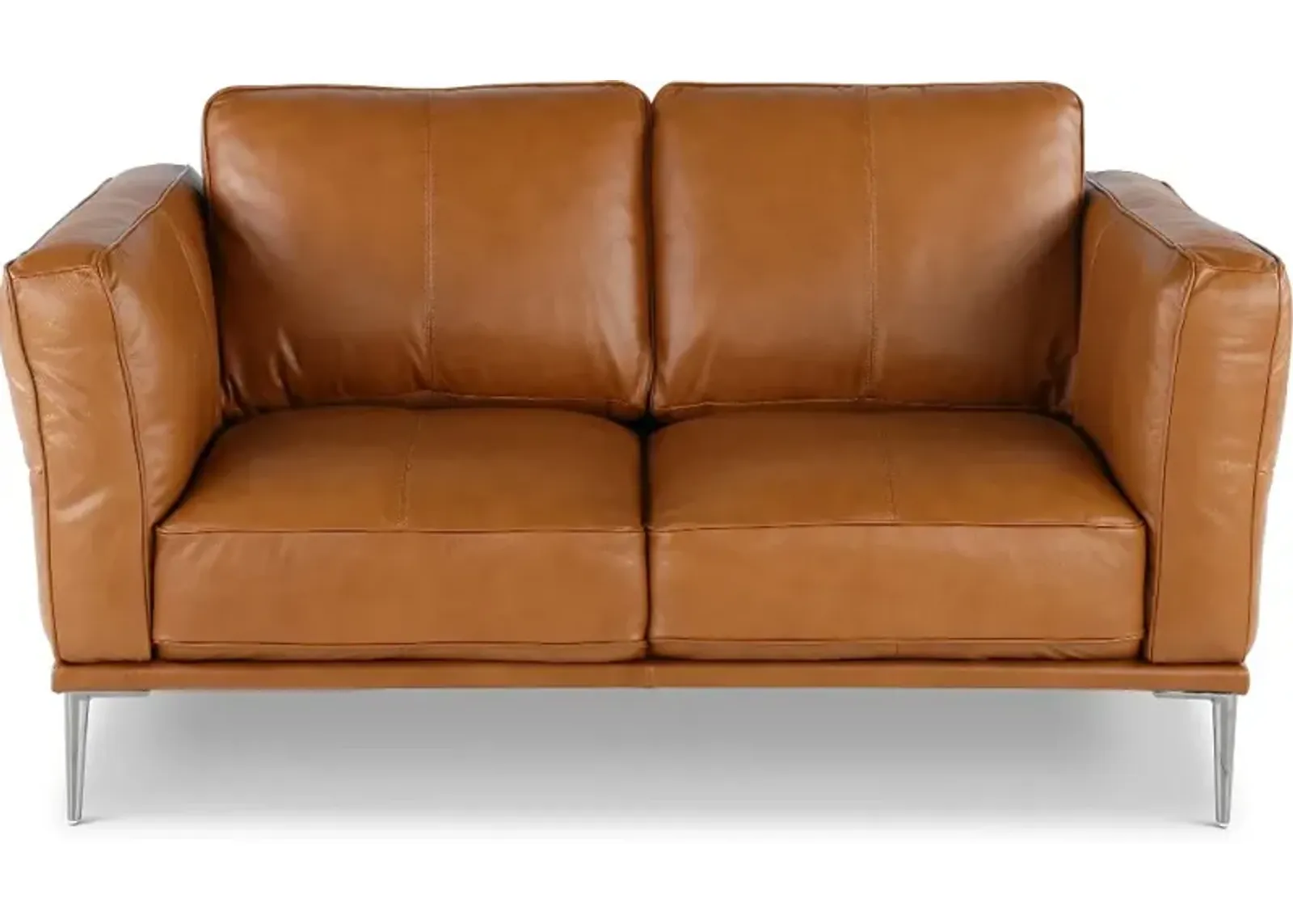 Oasis Tan Leather Loveseat