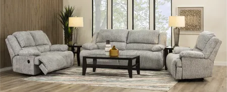 Mcclelland Gray Oversized Manual Reclining Sofa