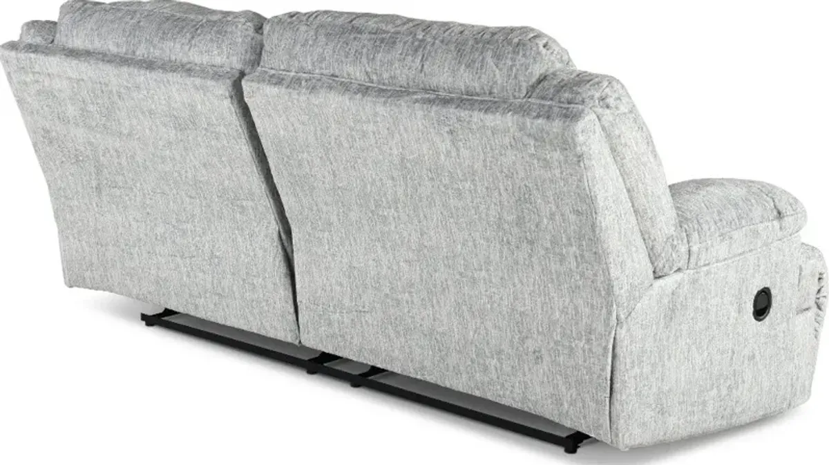 Mcclelland Gray Oversized Manual Reclining Sofa