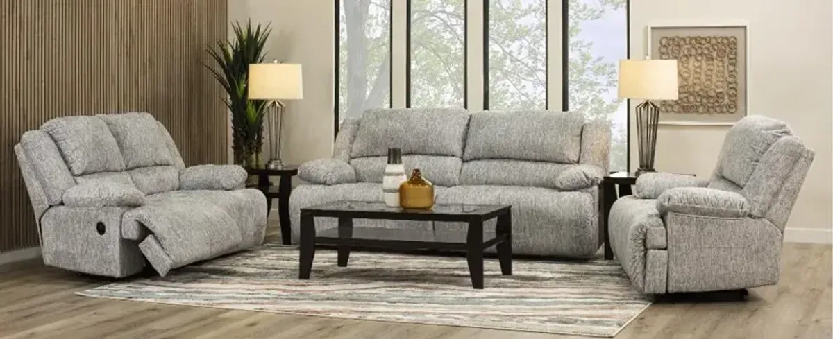 Mcclelland Gray Oversized Manual Reclining Sofa