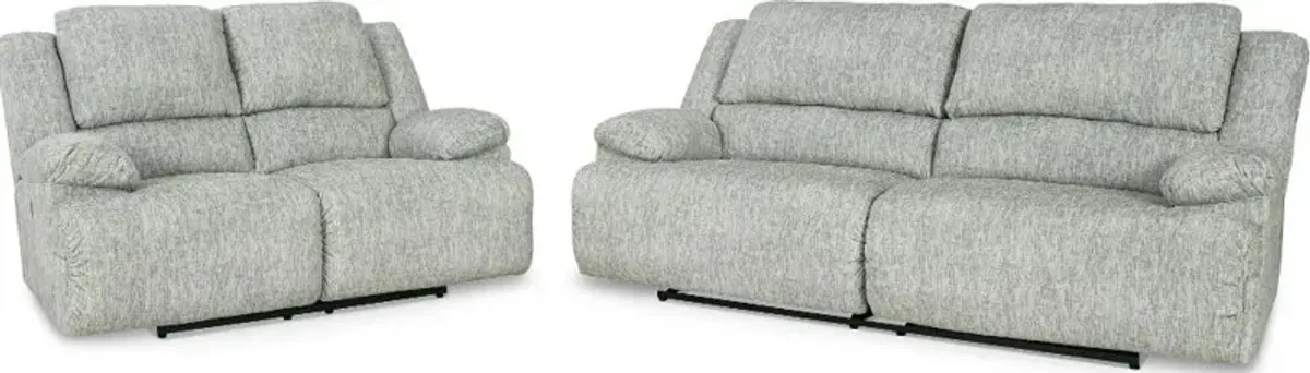 Mcclelland Gray Oversized Manual Reclining Loveseat