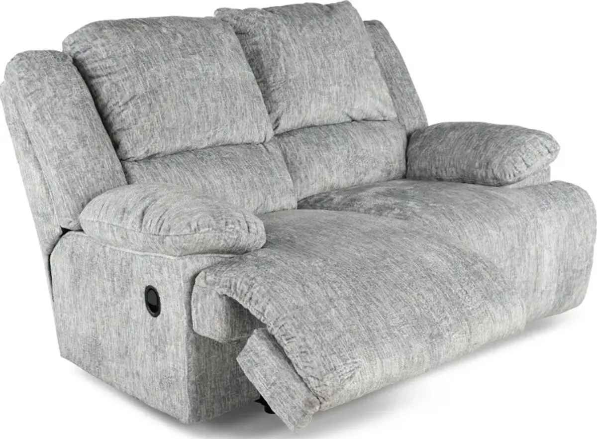 Mcclelland Gray Oversized Manual Reclining Loveseat