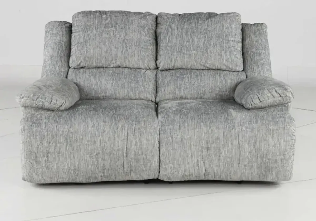 Mcclelland Gray Oversized Manual Reclining Loveseat