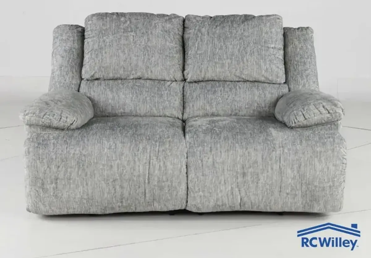 Mcclelland Gray Oversized Manual Reclining Loveseat