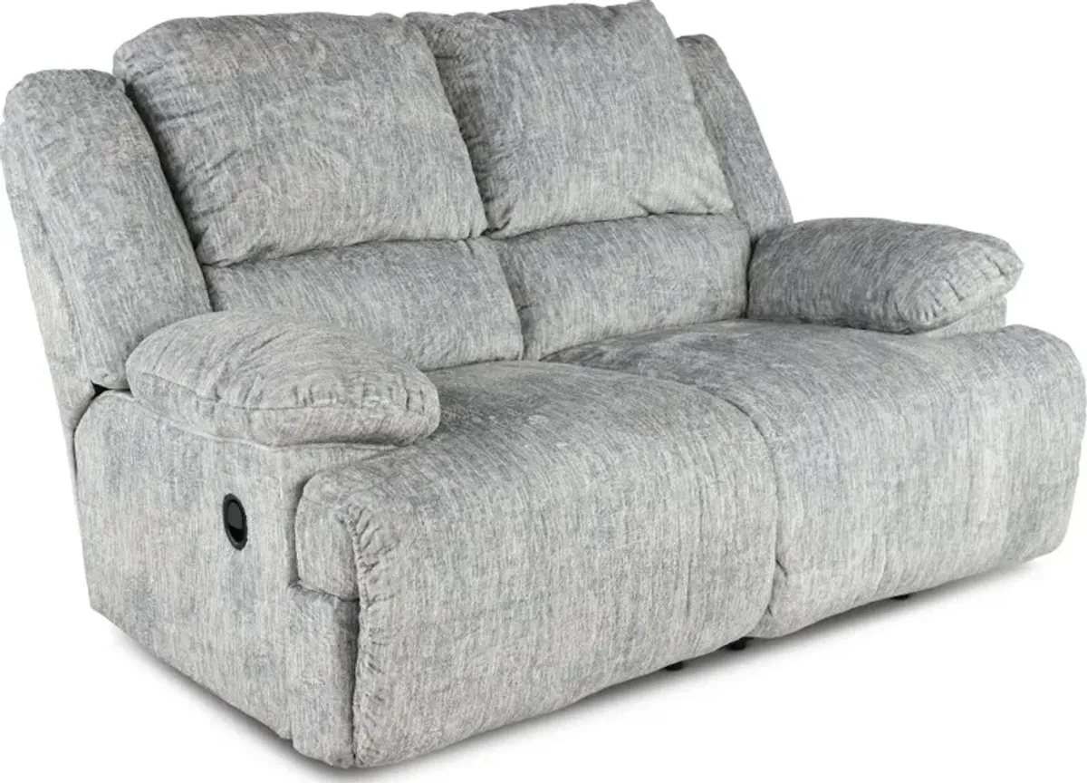 Mcclelland Gray Oversized Manual Reclining Loveseat