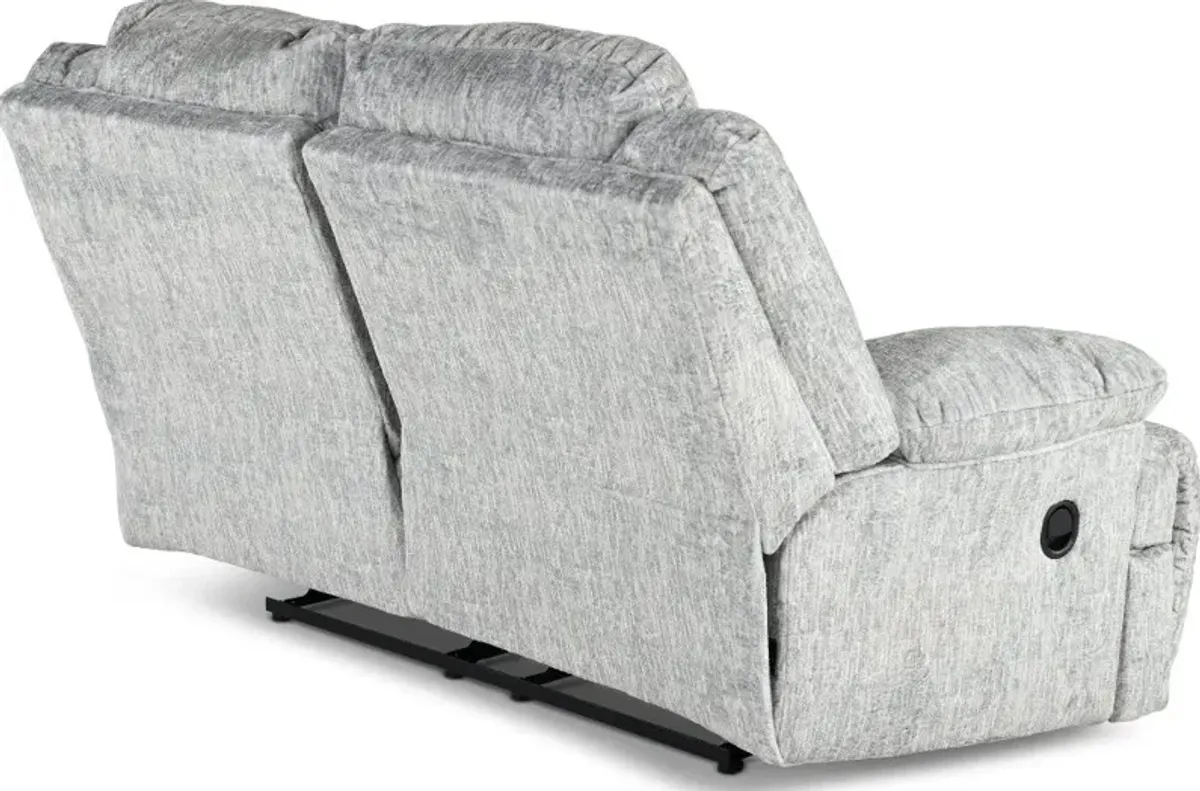 Mcclelland Gray Oversized Manual Reclining Loveseat