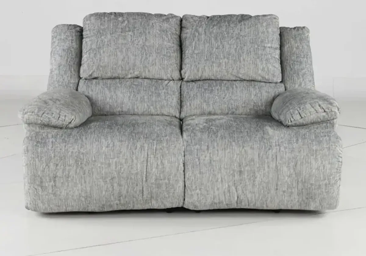 Mcclelland Gray Oversized Manual Reclining Loveseat