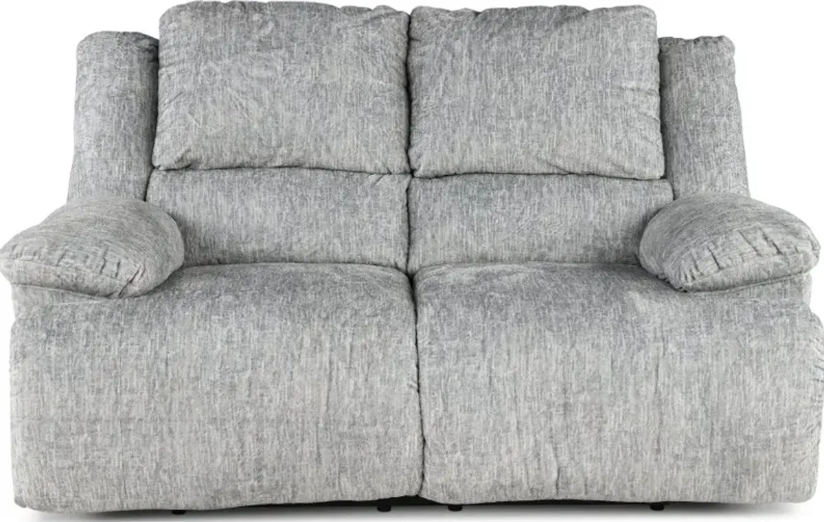 Mcclelland Gray Oversized Manual Reclining Loveseat