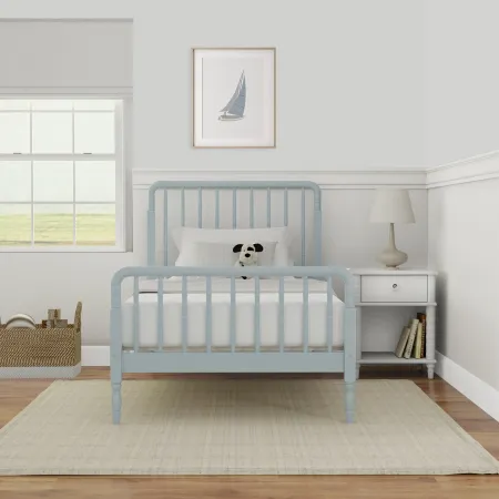 Alva Blue Twin Spindle Bed