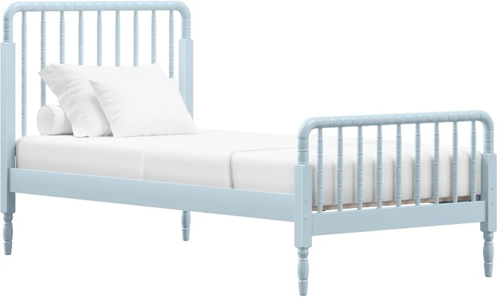 Alva Blue Twin Spindle Bed