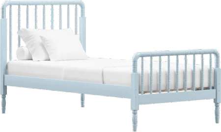 Alva Blue Twin Spindle Bed