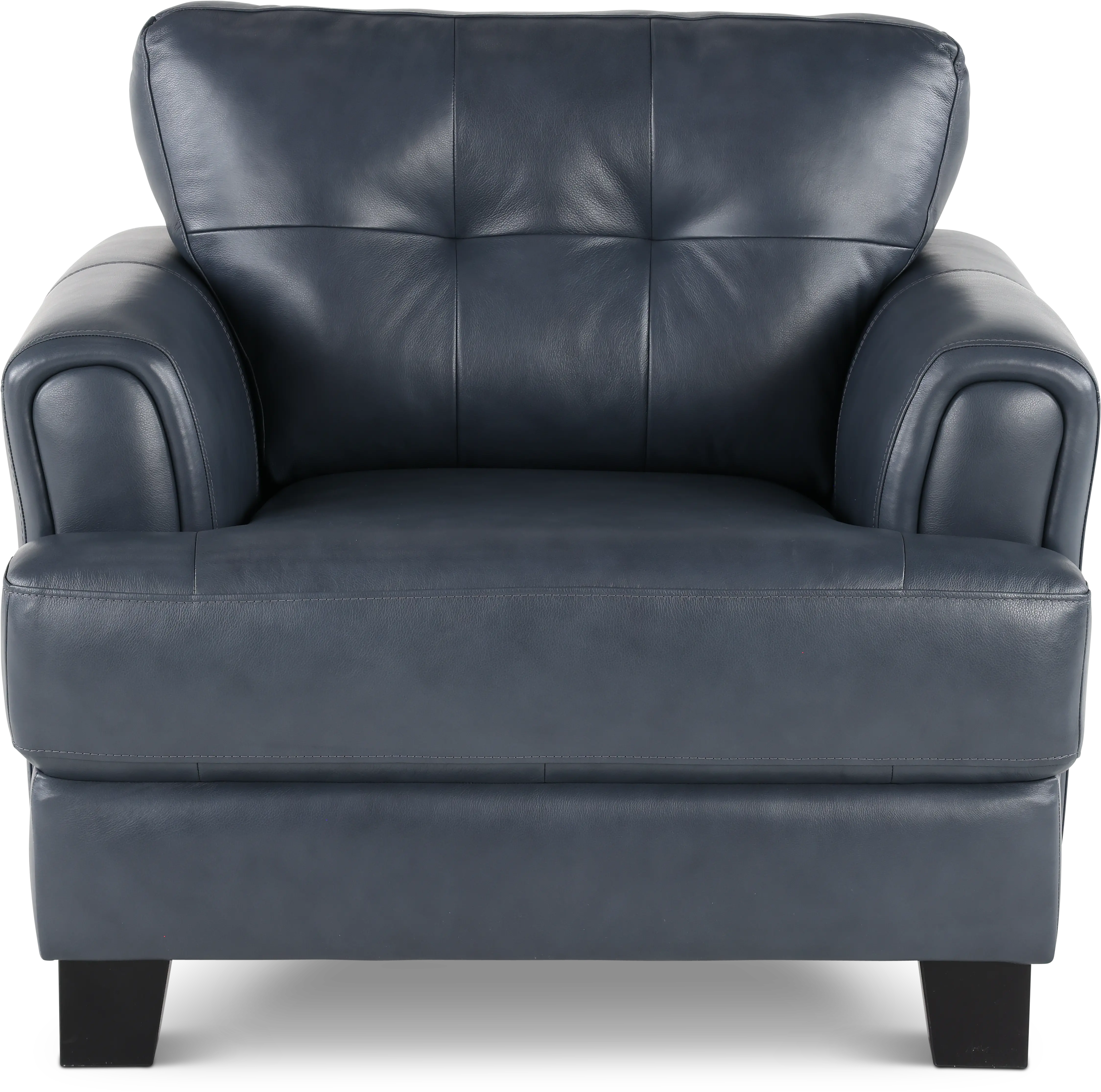 Manhattan Blue Leather Chair