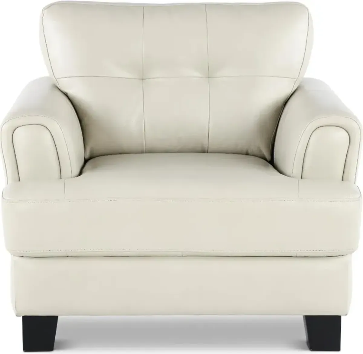 Manhattan Off White Leather Chair