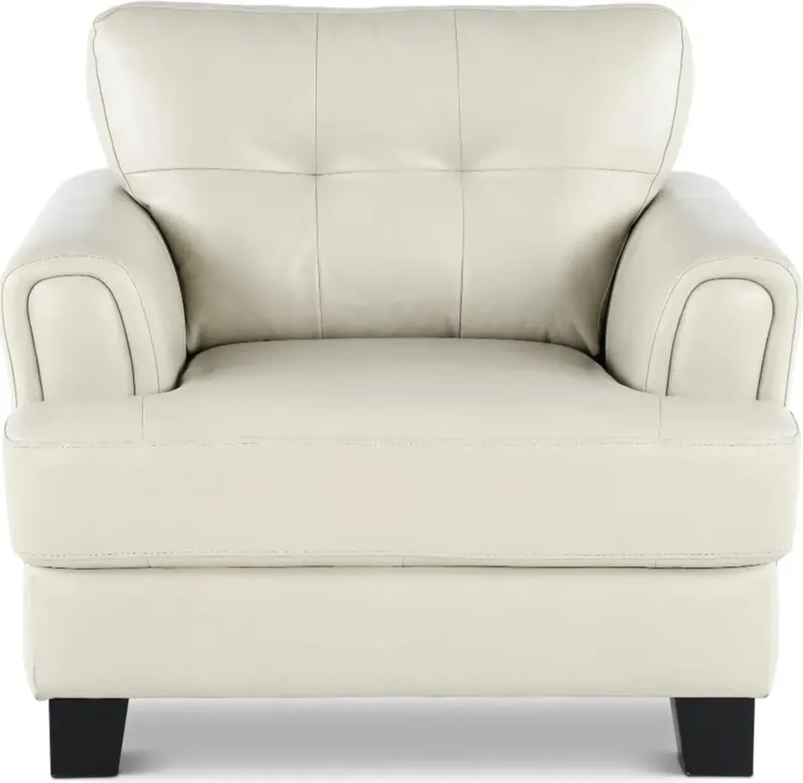 Manhattan Off White Leather Chair