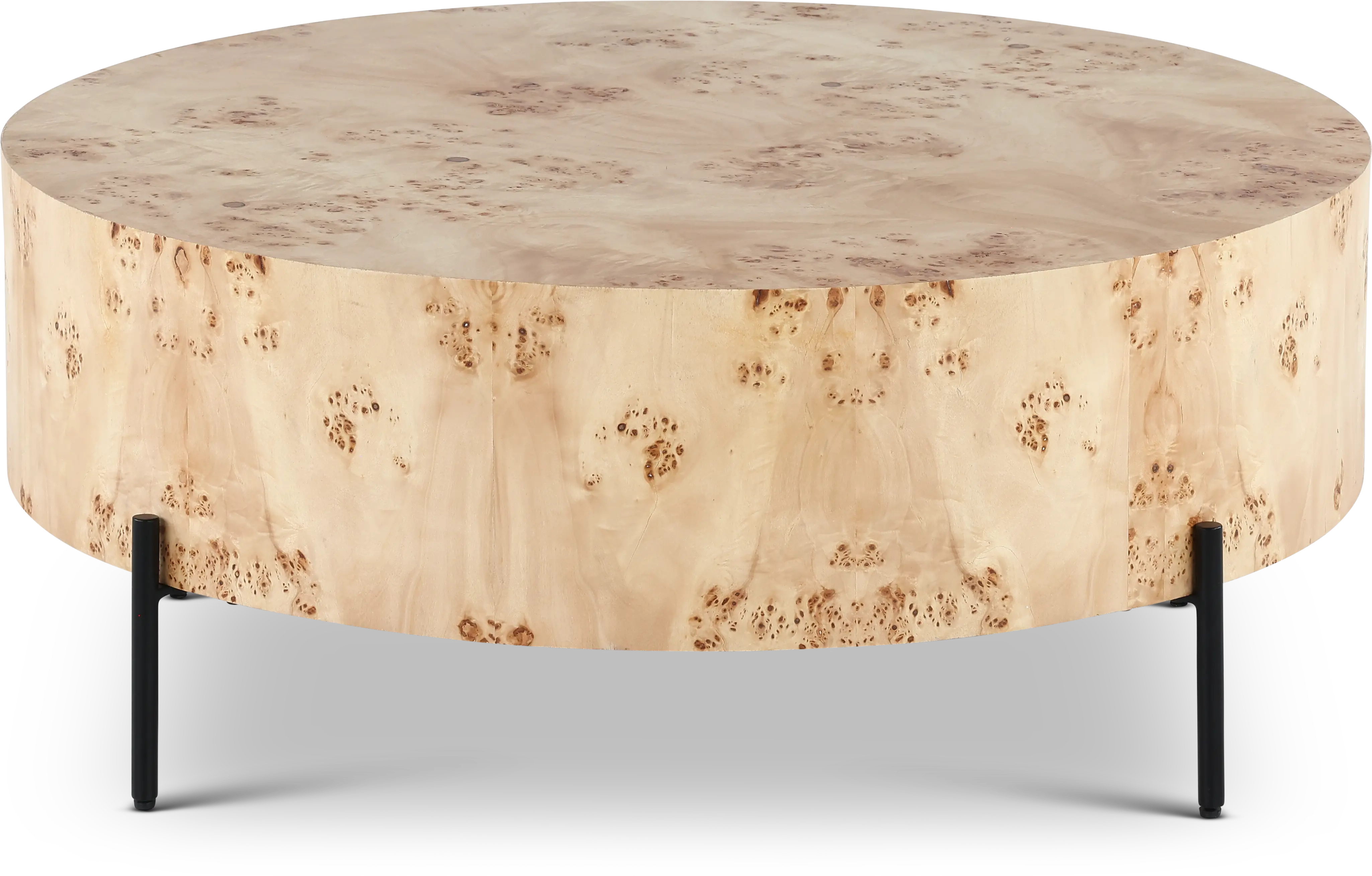Kara Natural Mappa Wood Coffee Table