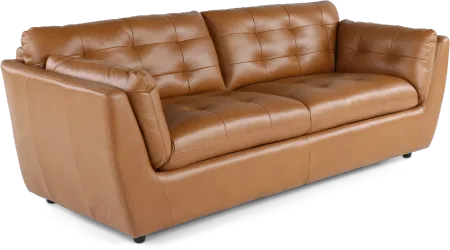 Tiffany Brown Leather Sofa