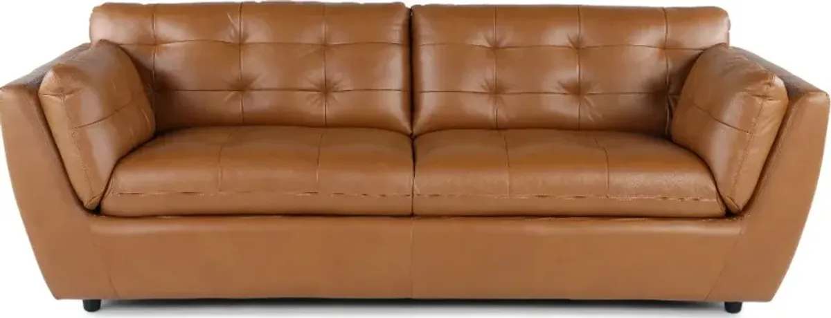 Tiffany Brown Leather Sofa