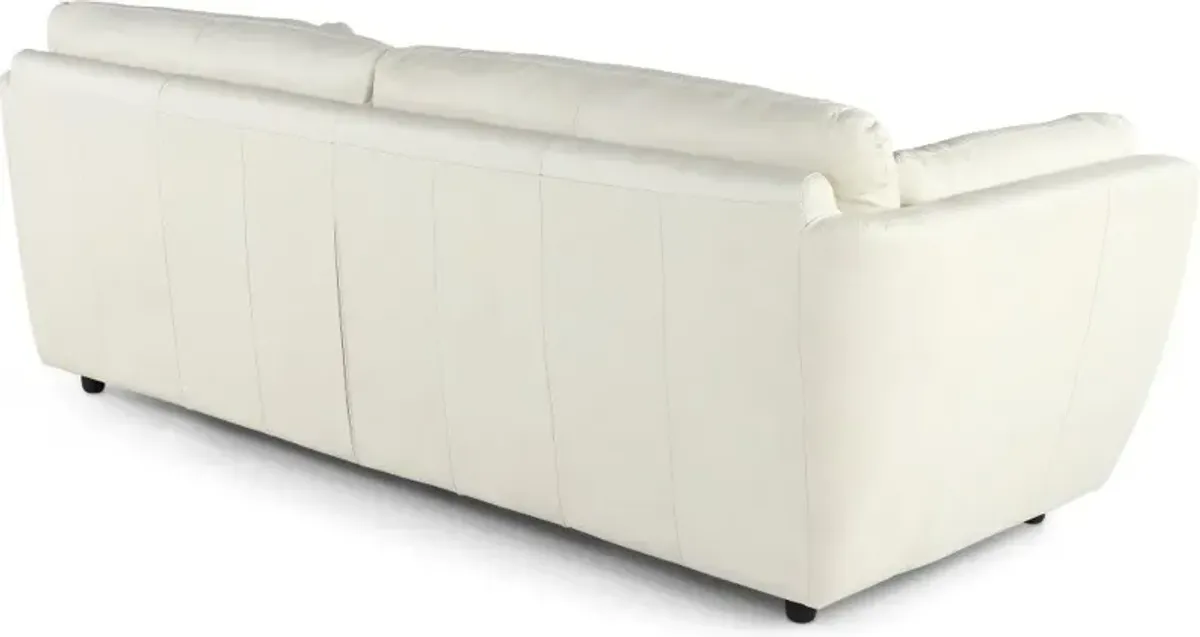 Tiffany White Leather Sofa