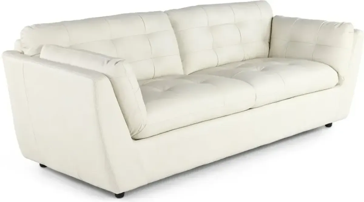 Tiffany White Leather Sofa